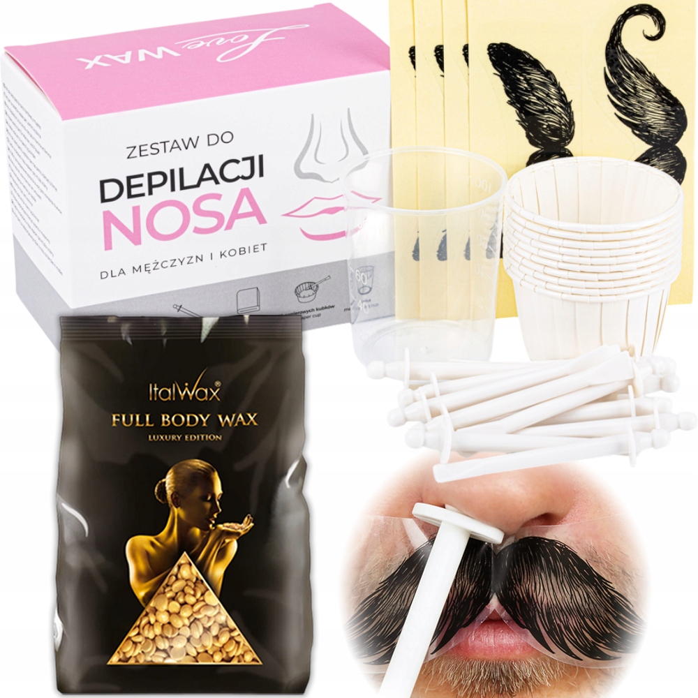 Sada na odstraňování chloupků z nosu LoveWax 4 v 1 pro muže a ženy Vosk 1 kg