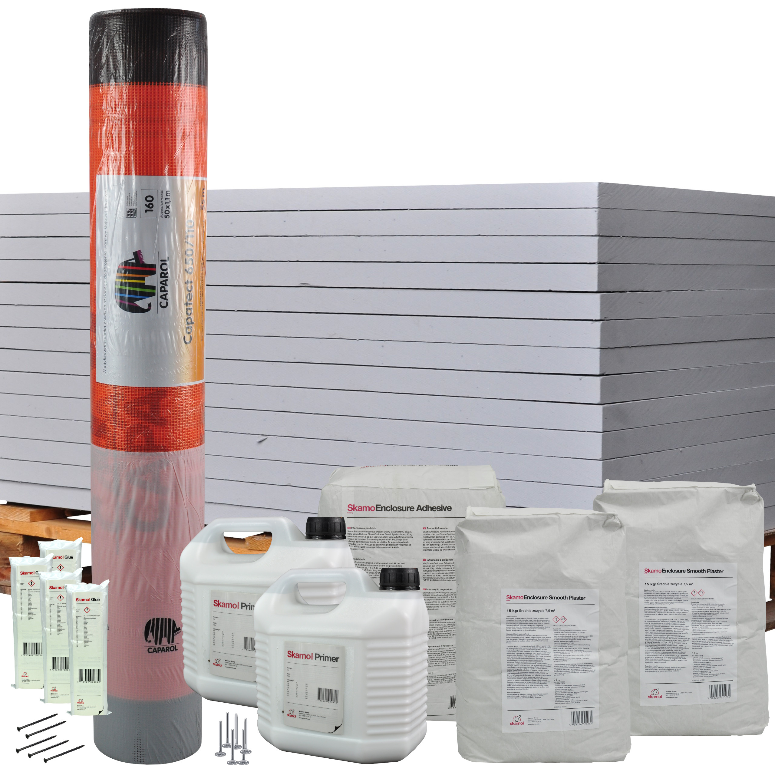 System zabudowy kominków Skamol 16 płyt 30mm do kominka Oryginalna Chemia