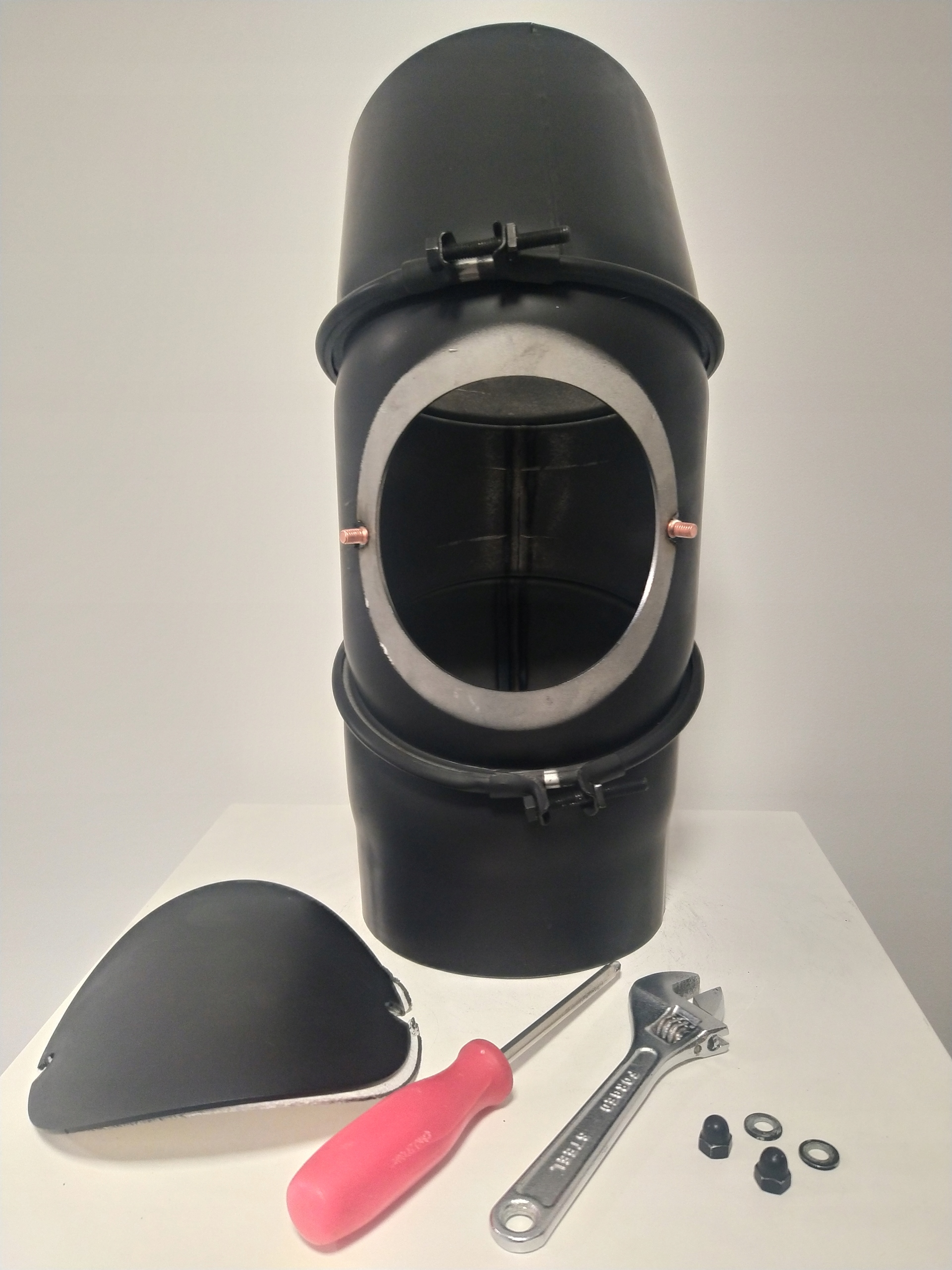 KOLANO spalinowe regulowane 90st FI 180 czarne 2mm Marka Prodmax