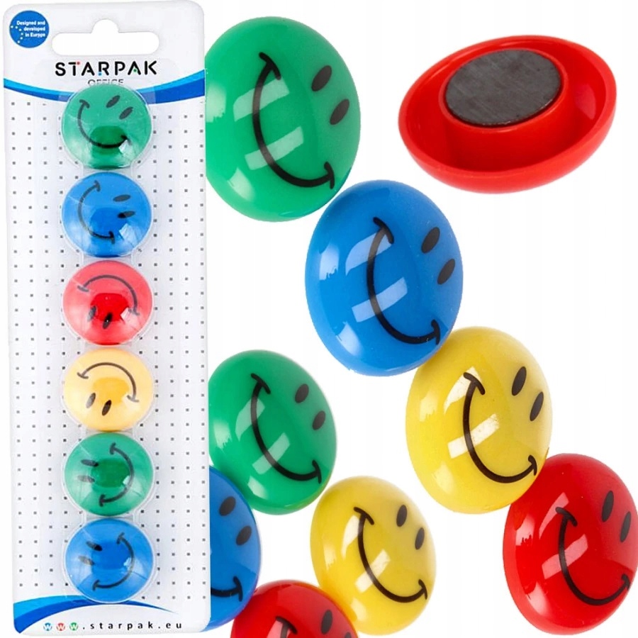 

Magnesy Szkolne Kolorowe Emotki Buźki Magnes