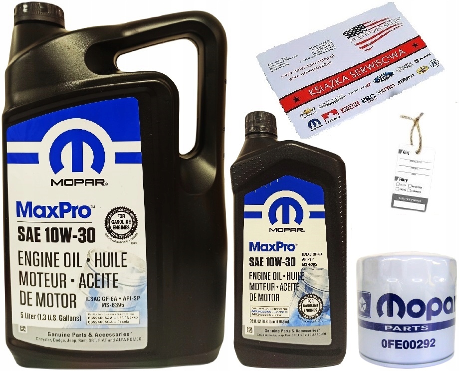 MOPAR 10W30 6L + FILTR OLEJU MO-090 (PH16)