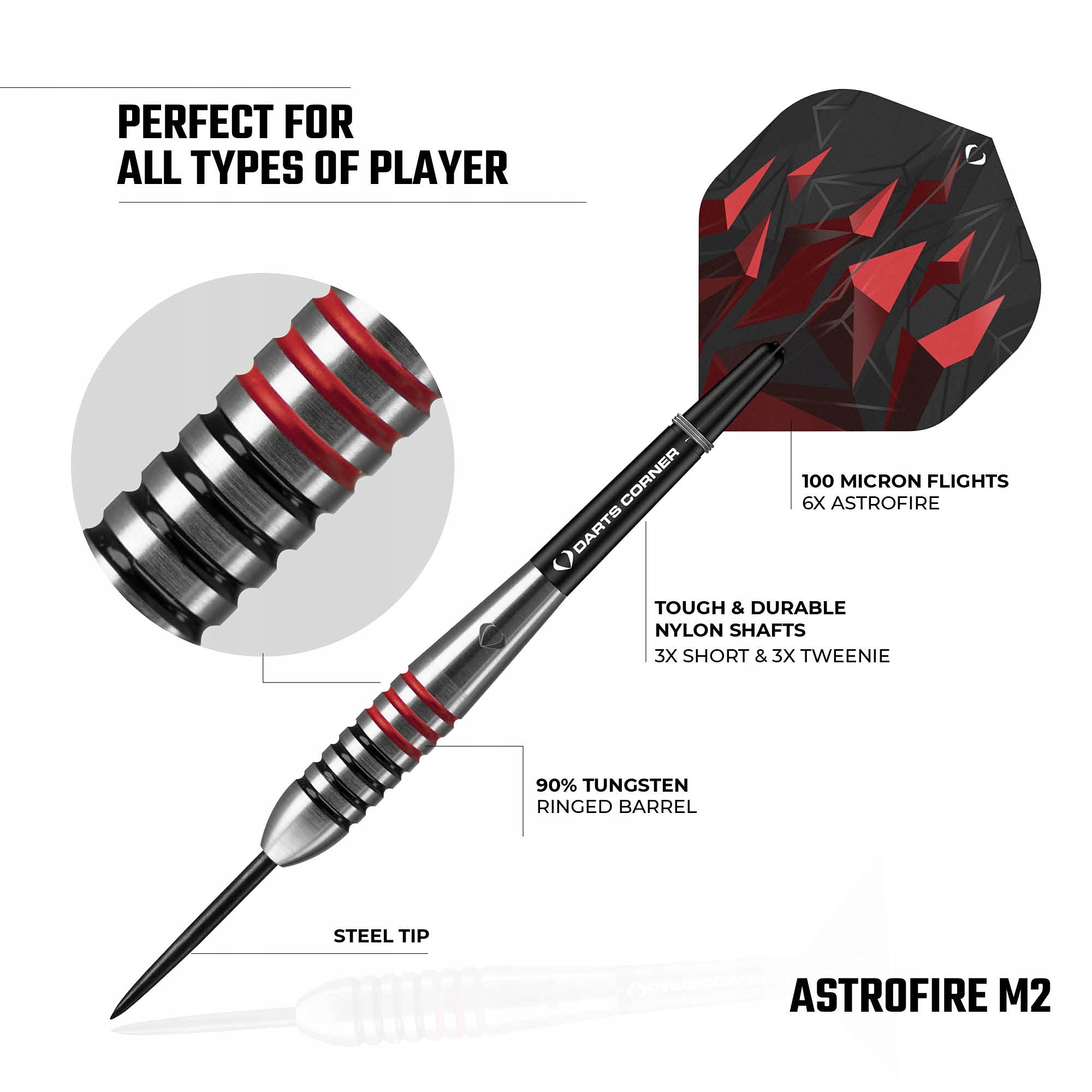 ASTROFIRE Zestaw Rzutek Stalowych 29g Profesjonalne Rzutki Do Darta — miniatura 4