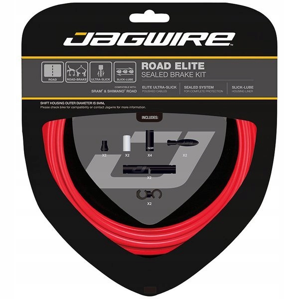 Jagwire brzdový systém Road Elite Sealed Brake červený
