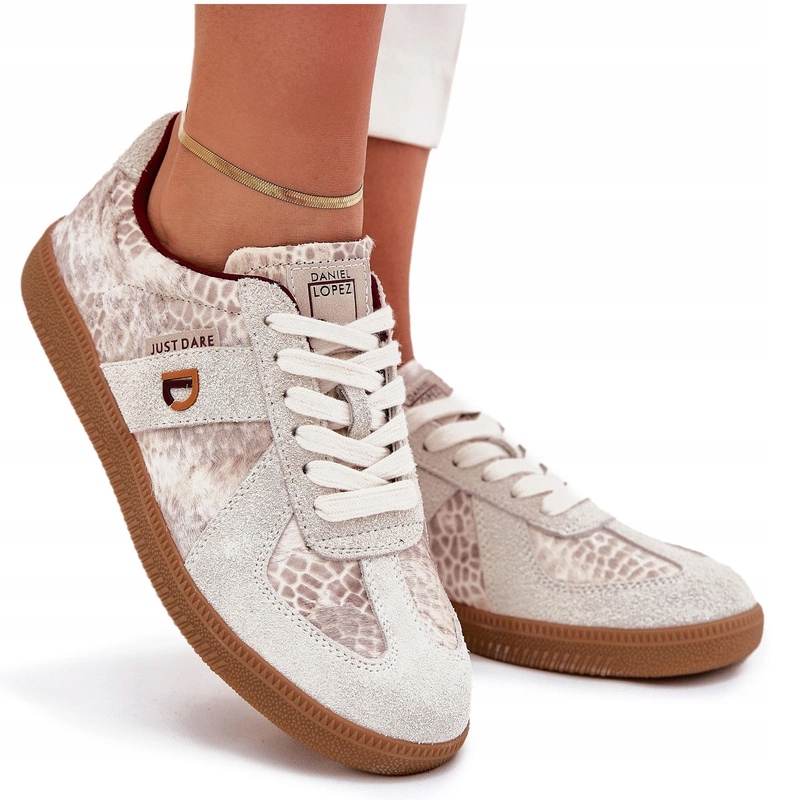 Zvířecí Tenisky Vzor Semišové Daniel Lopez Just Dare SS2D4032 Béžová 38