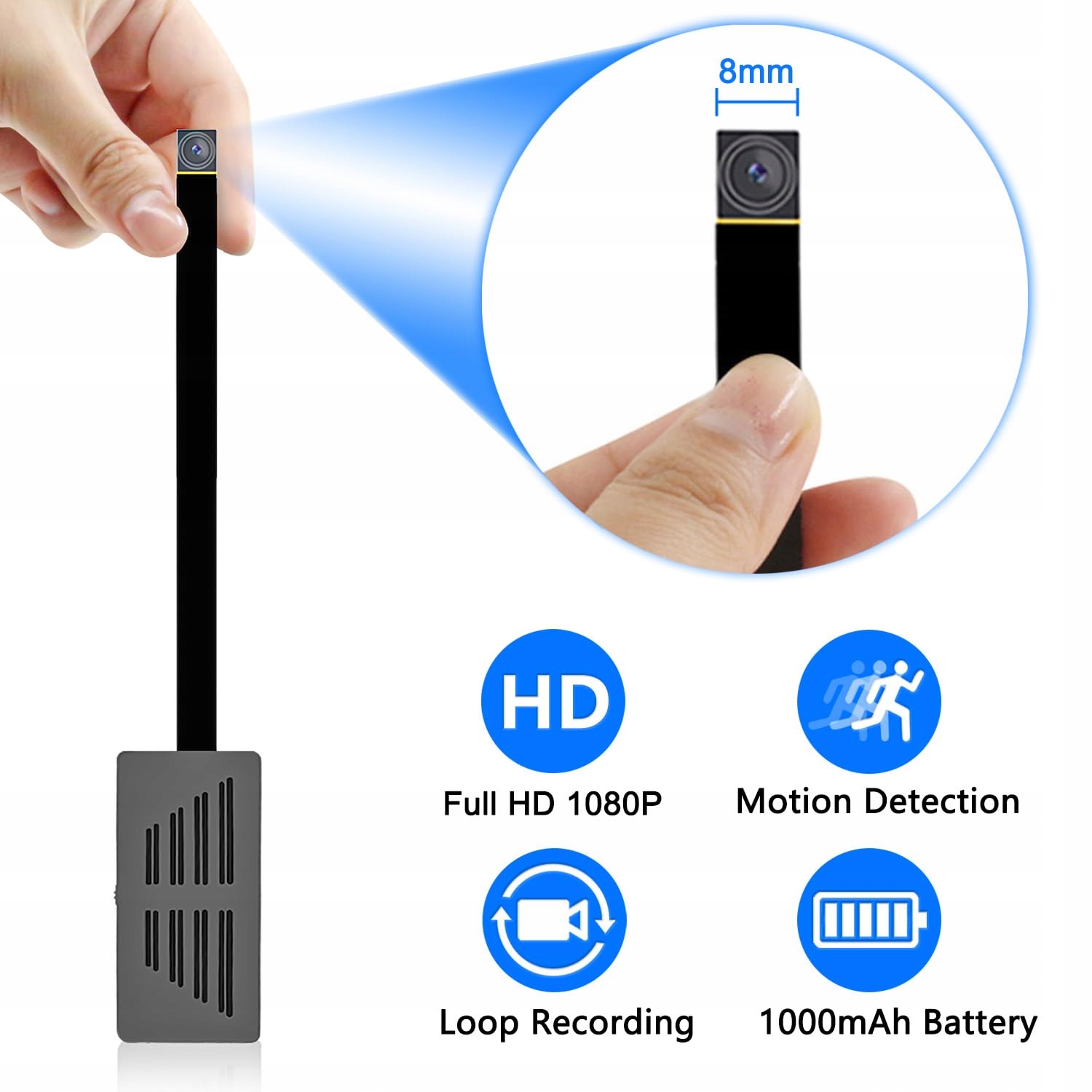 DIPREVO Mini Kamera HD 1080P z Detekcją Ruchu — miniatura 2