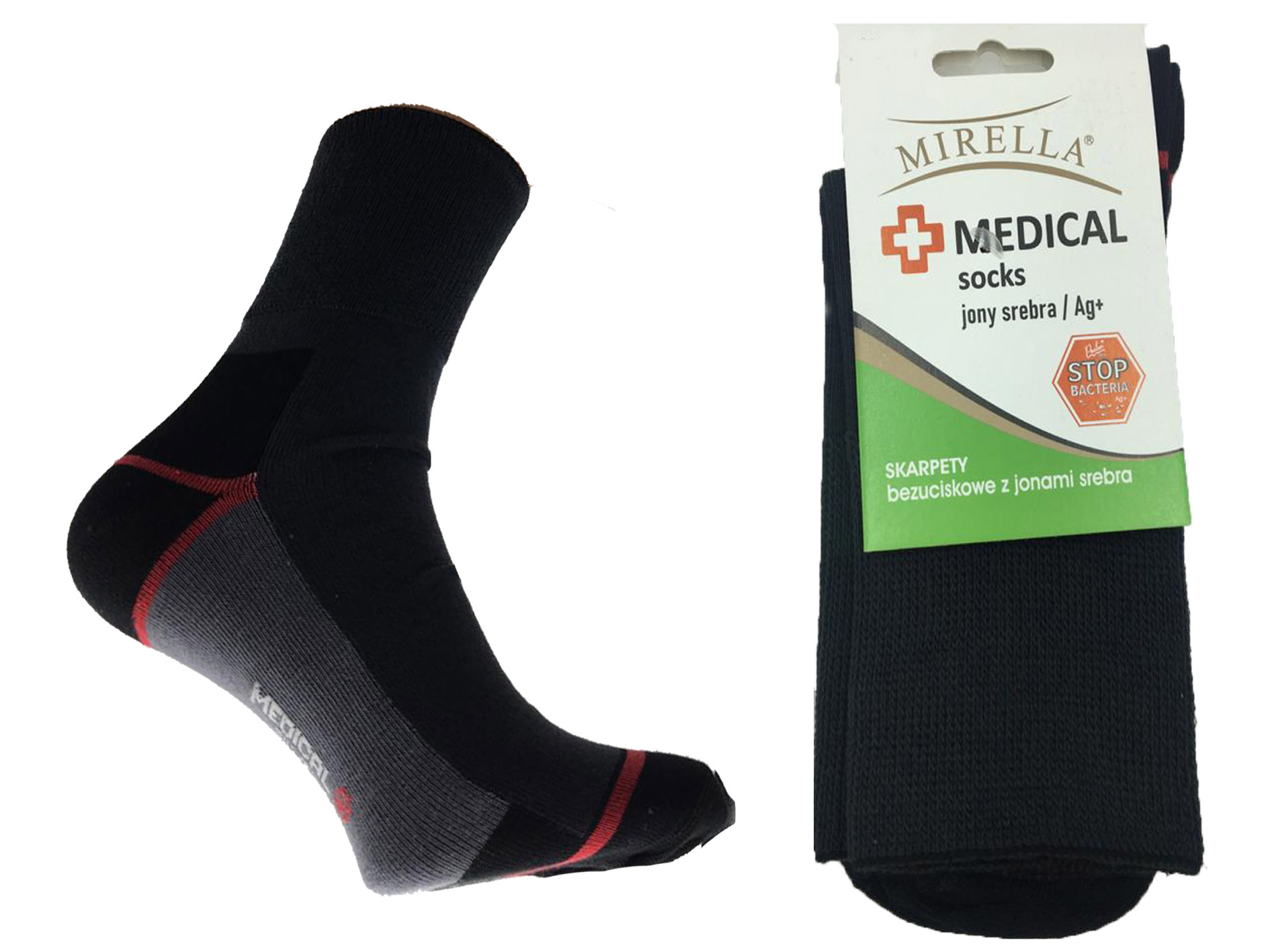 

Skarpety męskie Medical jony srebra 47-49 Grafit