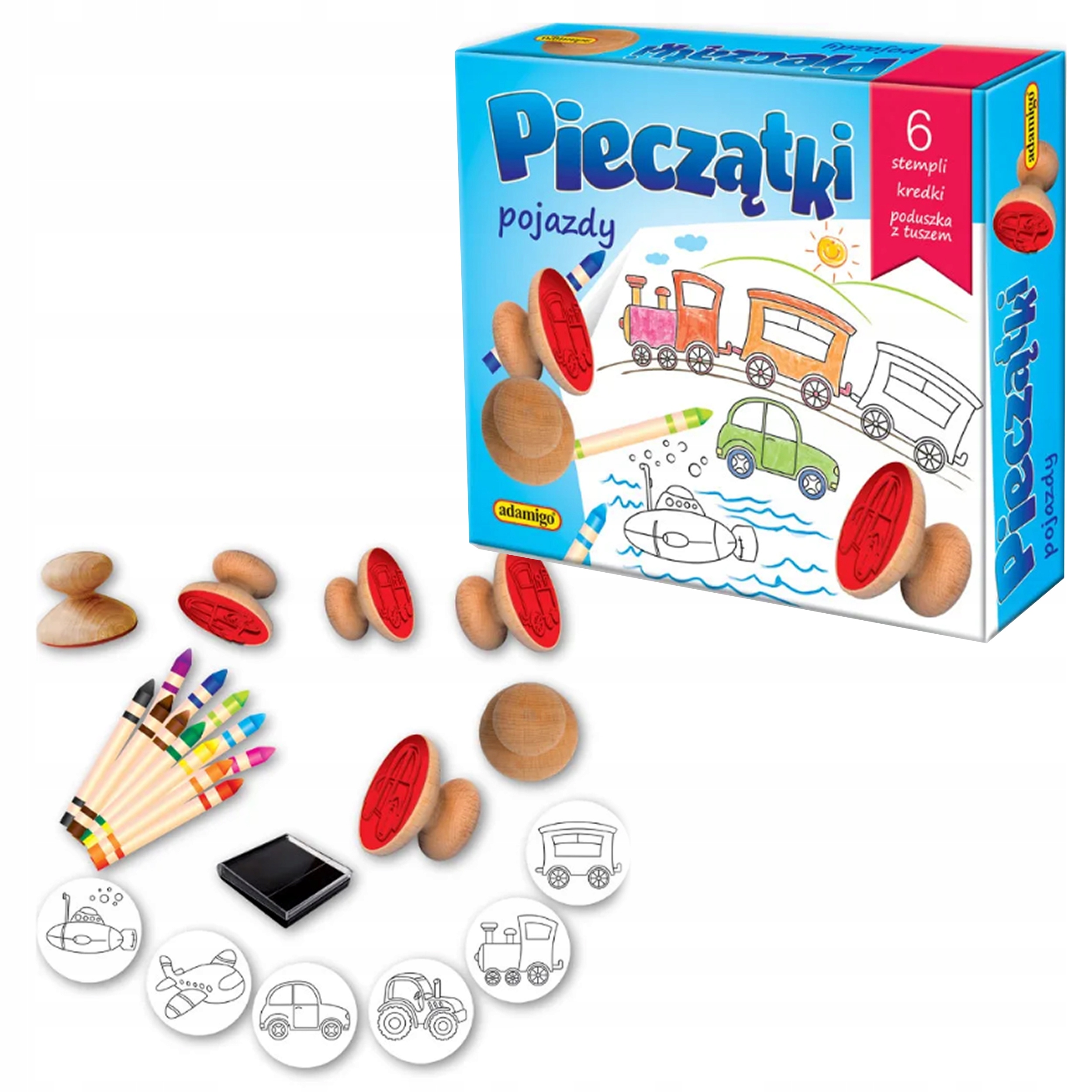 

Pieczątki Drewniane Pojazdy Kredki Adamigo