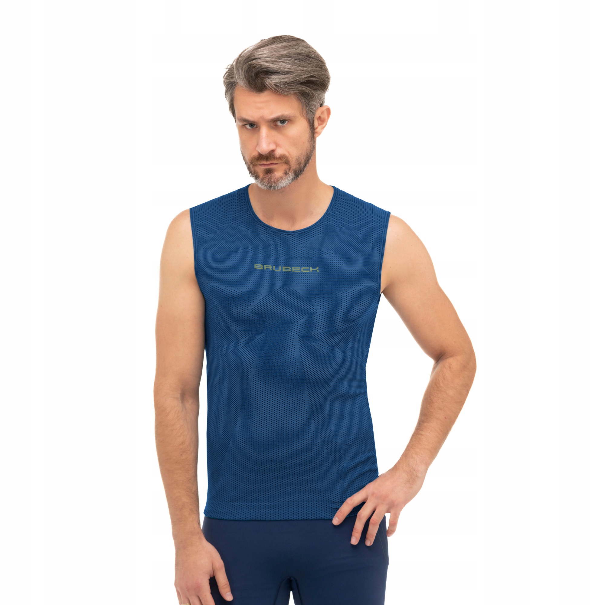 Koszulka męska termoaktywna Brubeck 3D PRO do biegania potówka Bezrękawnik Kolekcja ATHLETIC