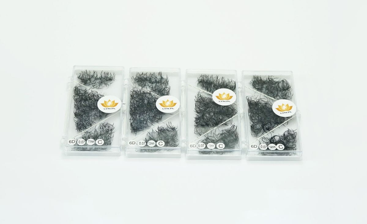 WACHLARZYKI RZĘSY KĘPKI 6D-0,07-C-950 SZT #610-09 Rodzaj rzęs w kępkach