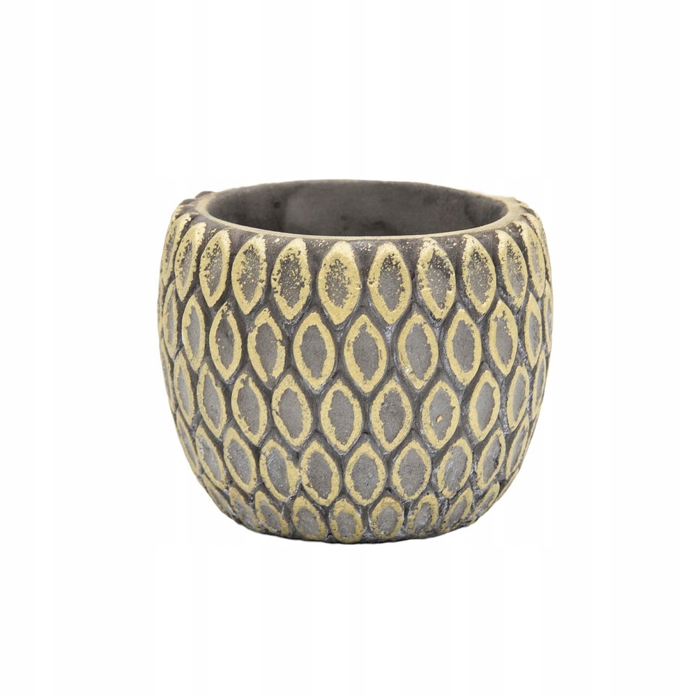 

Osłonka ceramiczna Ø 8cm Łuska srebrzysta doniczka