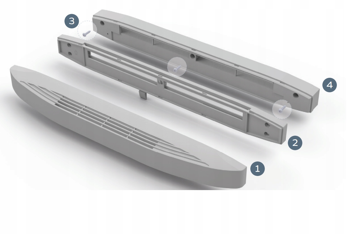Manualne przymknięcie MC do nawiewników ISOLA 2 Kod producenta Podkładka MC biała do nawiewników Isola