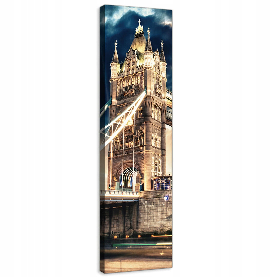 Obraz 45x145 Tower Bridge Londýn noc architektura město Temže světlo