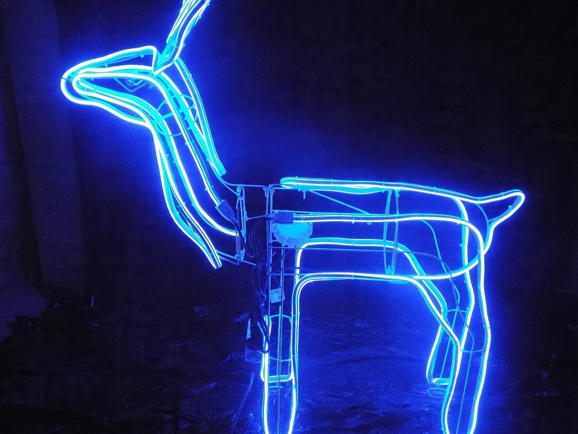

Duży Renifer neon led 3D 125cm XXL kolor błękit