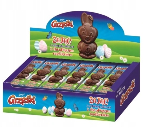 Figurka Grześki Čokoládové 30 X 29 g Z Mléčné Čokolády Zajíc S Náplní