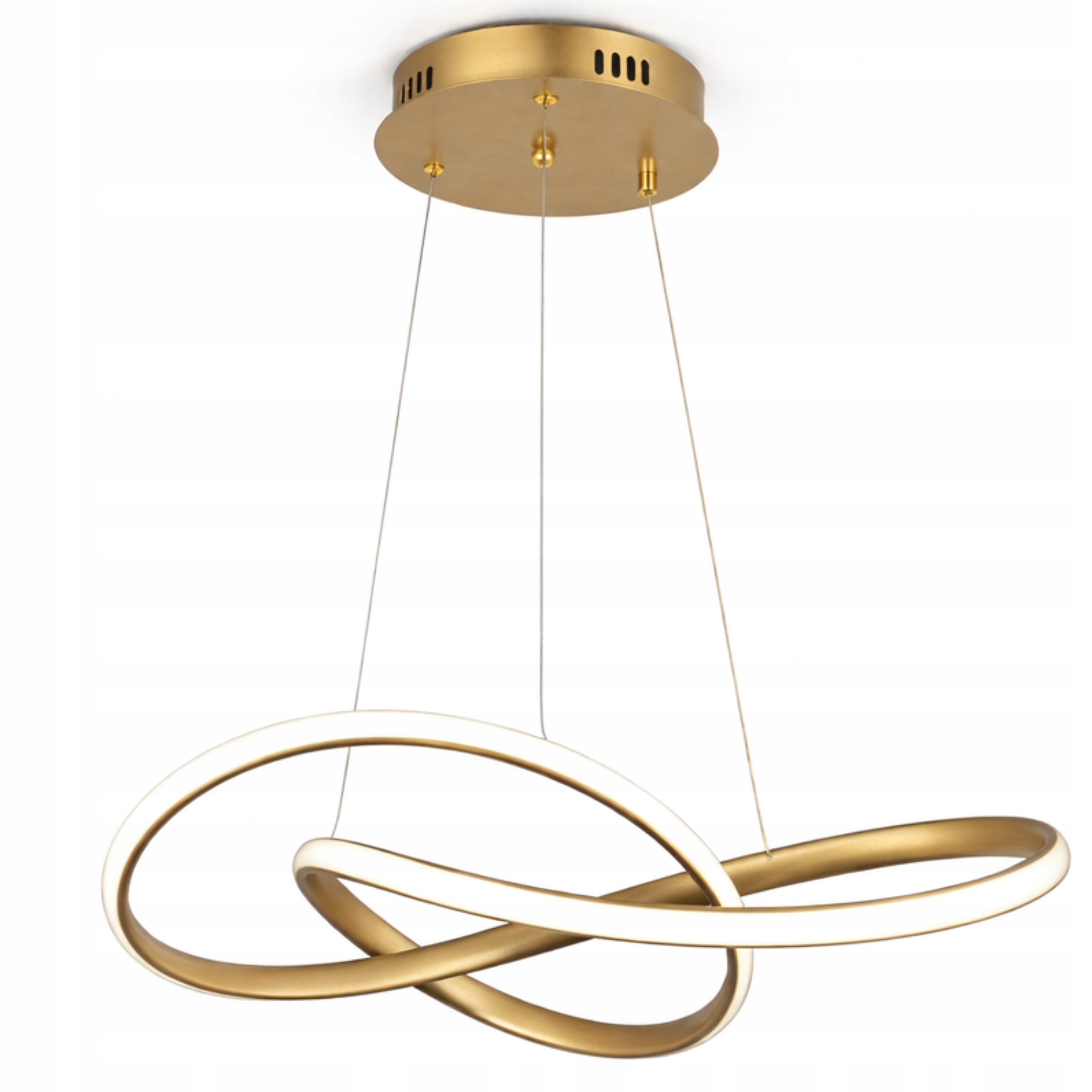 Závesná lampa Stropné Svietidlo 3500/4000/6500K 50 cm zlatá s Led lankami