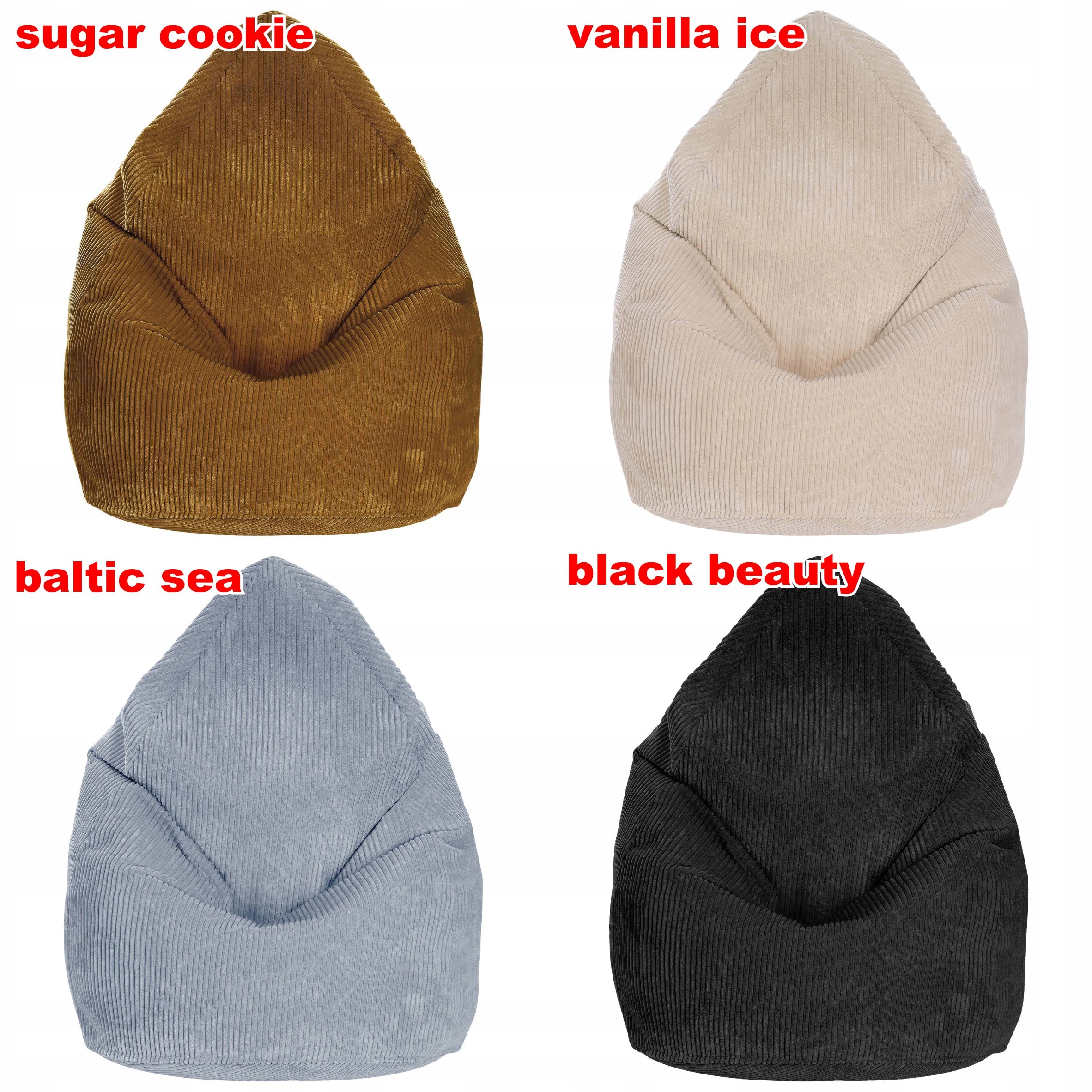 Pufa Silver Pink Worek Sztruksowy Fotel Producent Polski Puf XXL do Salonu Typ worek