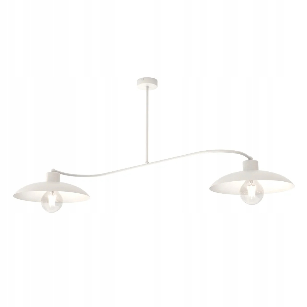 Dvojitá industriálna biela stropná lampa do jedálne a obývačky 100 cm Emibig