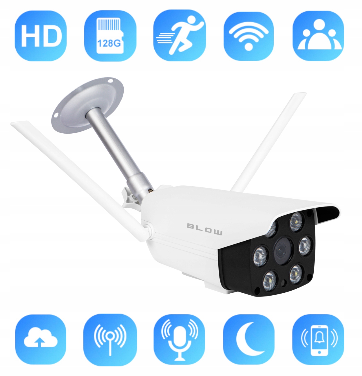 Kamera BLOW WiFi zewnętrzna 2MP MicroSD IR IP66 Model H-422
