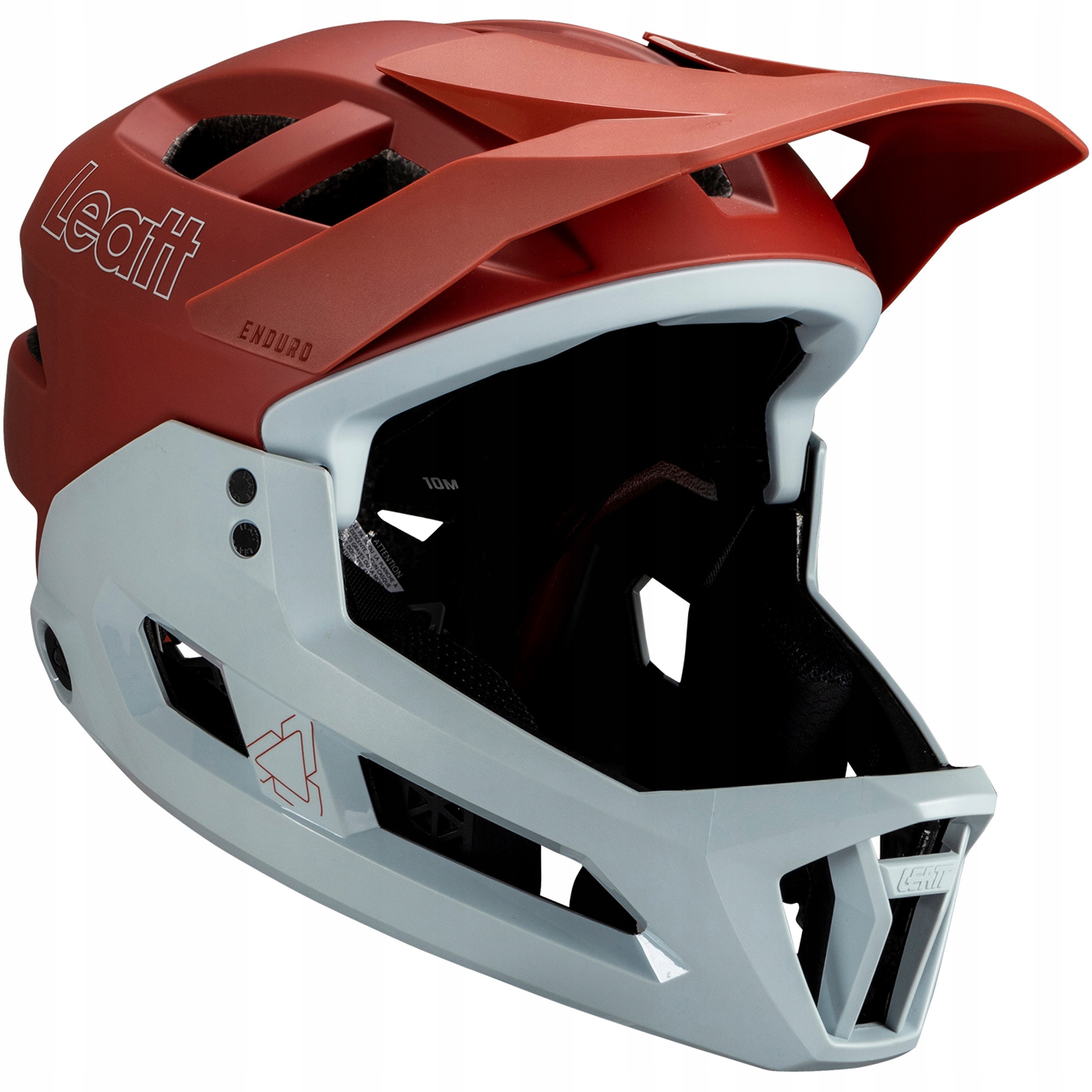 Cyklistická přilba (s odnímatelnou čelistí) Leatt Mtb Enduro 2.0 Lava Red 59-63 cm