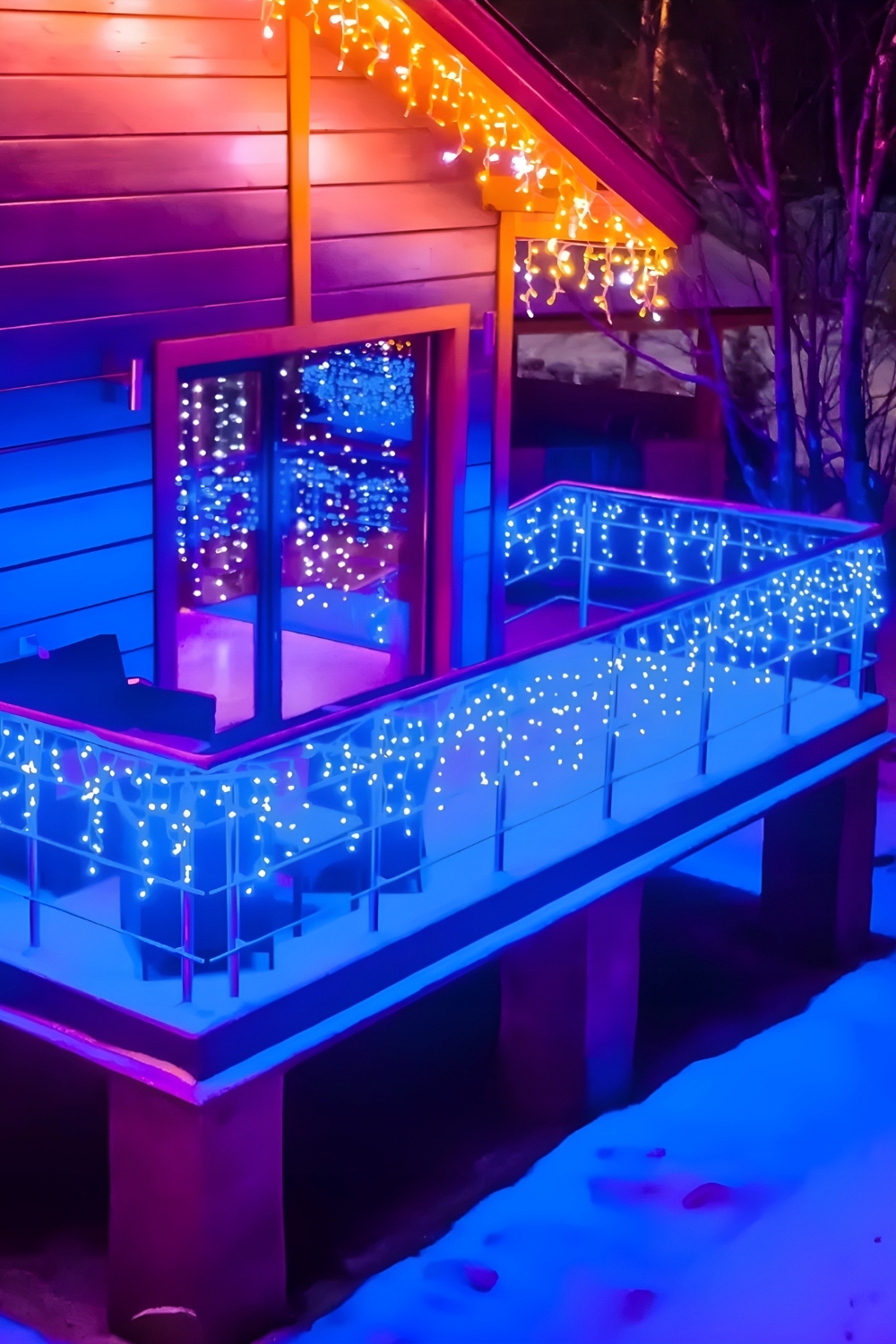 LAMPKI SOPLE 500 LED NIEBIESKIE ZEWNĘTRZNE NA PRĄD ŚWIATEŁKA CHOINKOWE Zasilanie sieciowe