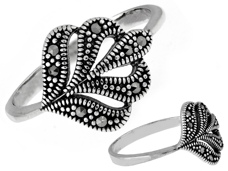 Dámský prstýnek ze stříbra 925, módní pro maminku s markýzami, velikost 22