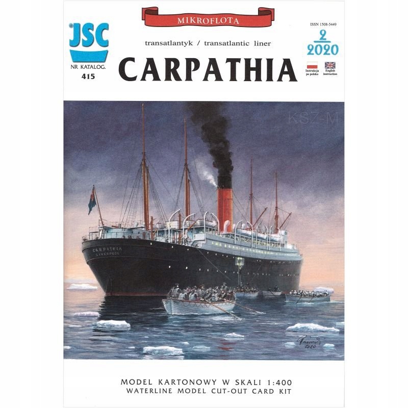 JSC-415 brytyjski transatlantyk Carpathia 1:400
