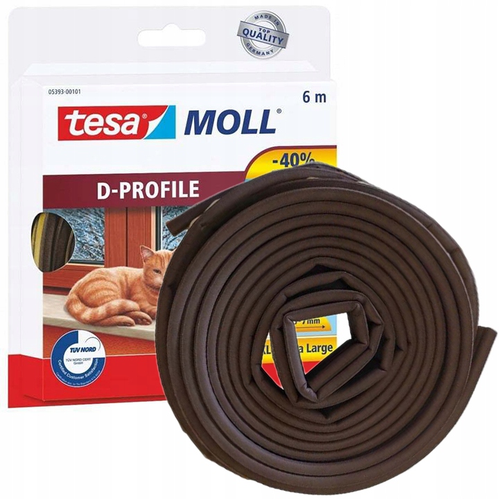 Uszczelka gumowa do okien drewnianych D 6m tesa