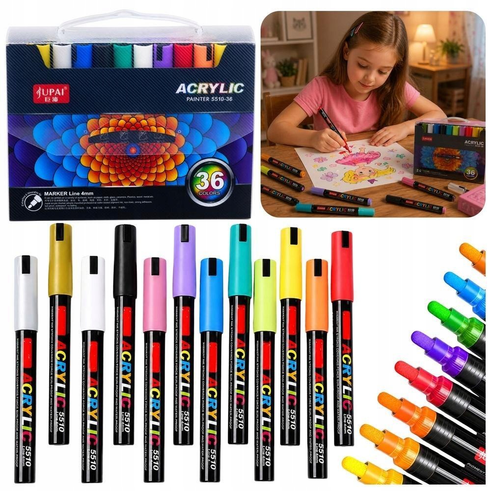LEAN TOYS E5905991096702 Markery Akrylowe Wodoodporne 36SZT