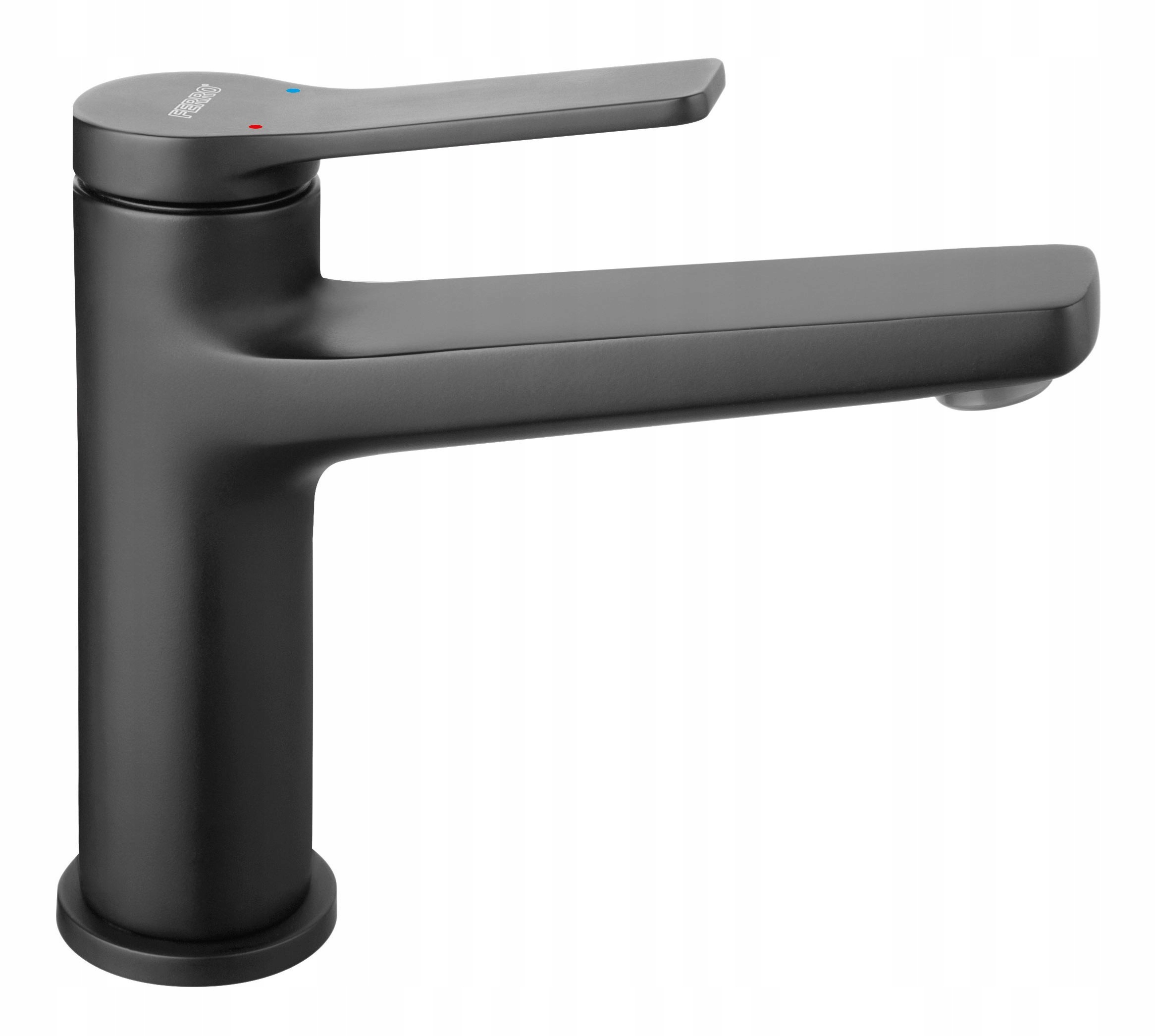 Bateria umywalkowa stojąca Ferro Stratos Black czarny