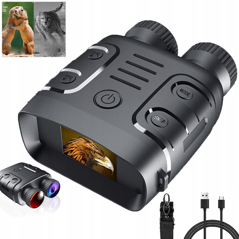 Dalekohled pro noční vidění 4k 5X Infračervené brýle pro noční vidění 800 m