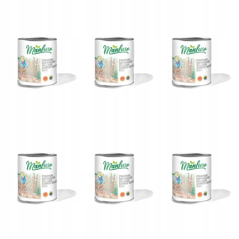 Manfuso Rajčata bez slupky, celá ve vlastní šťávě 2500 g/1500 g X6