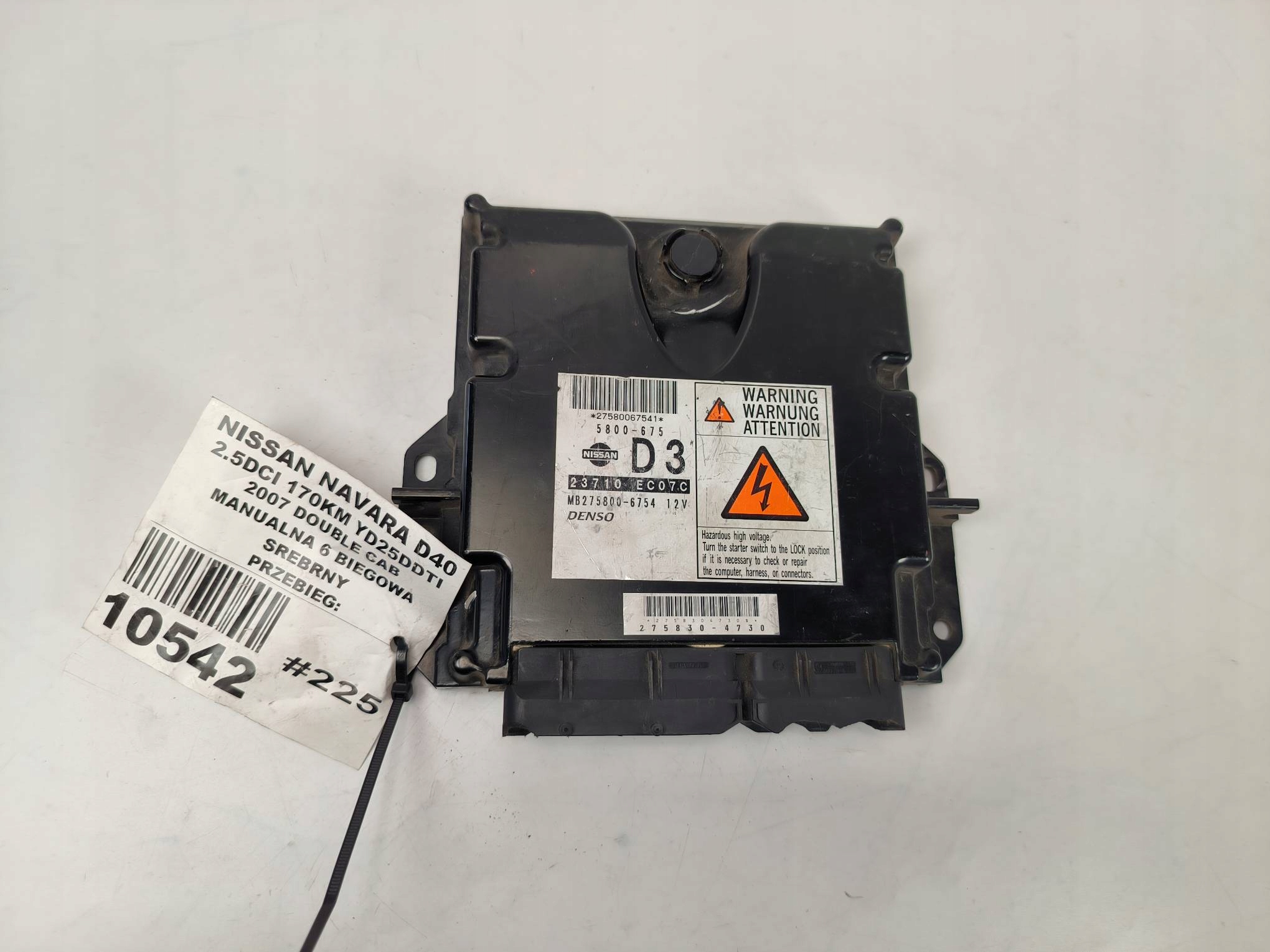 computer MB275800-6754 2.5 DCI NISSAN NAVARA