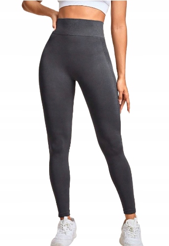 Legginsy Sportowe Damskie Szare Długie S Łrb