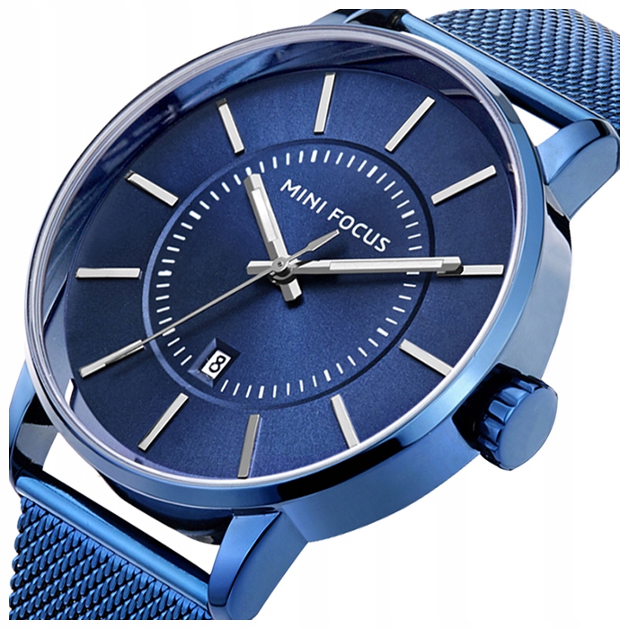 Pánské hodinky Mini Focus mesh náramek datumovka
