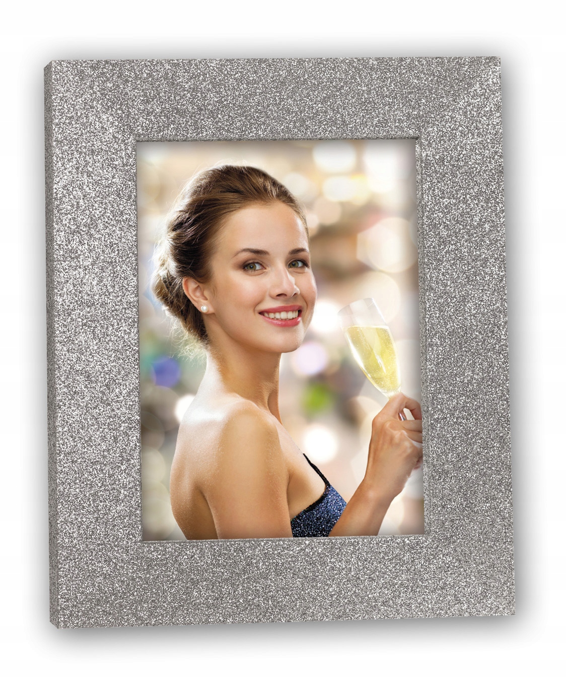 

Ramka na zdjęcie błyszcząca 20x30 Glamour srebrna