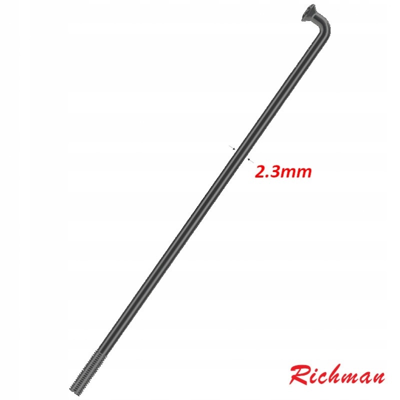 Szprycha szprychy nyple e-bike 2,3 mm Richman S13 czarne 272 mm