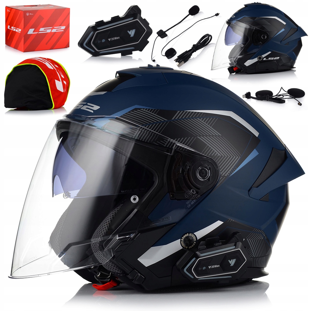 Otvorená Motocyklová Prilba LS2 OF618 Verso II Air Blenda Interkom