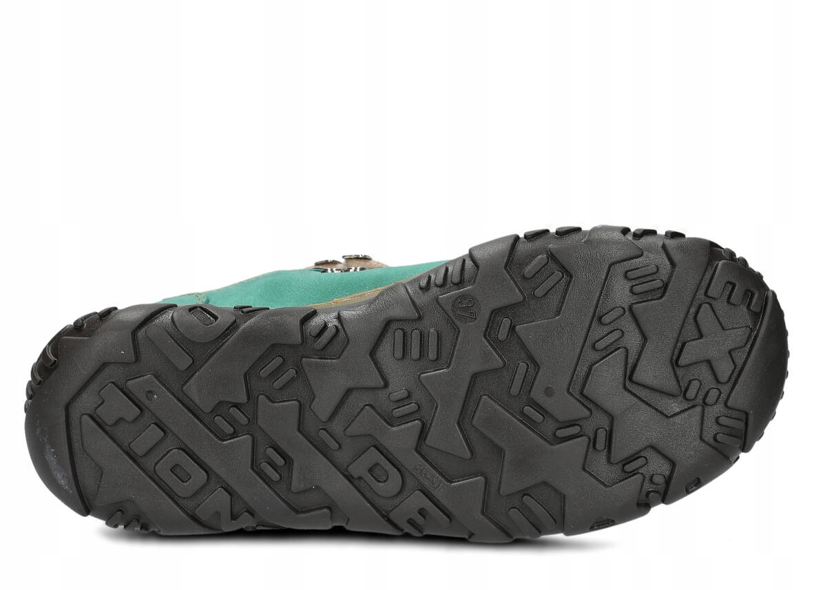 NAGABA 054 MIĘTA- WYGODNE, SKÓRZANE PÓŁBUTY TREKKINGOWE DAMSKIE Model 054