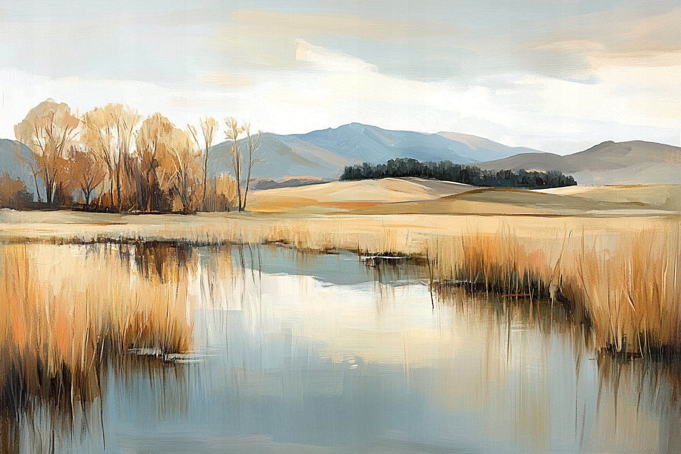 Obraz Na Plátně Canvas Krajina Pohled Na Řeku Hory Podzim Krajina 120x80