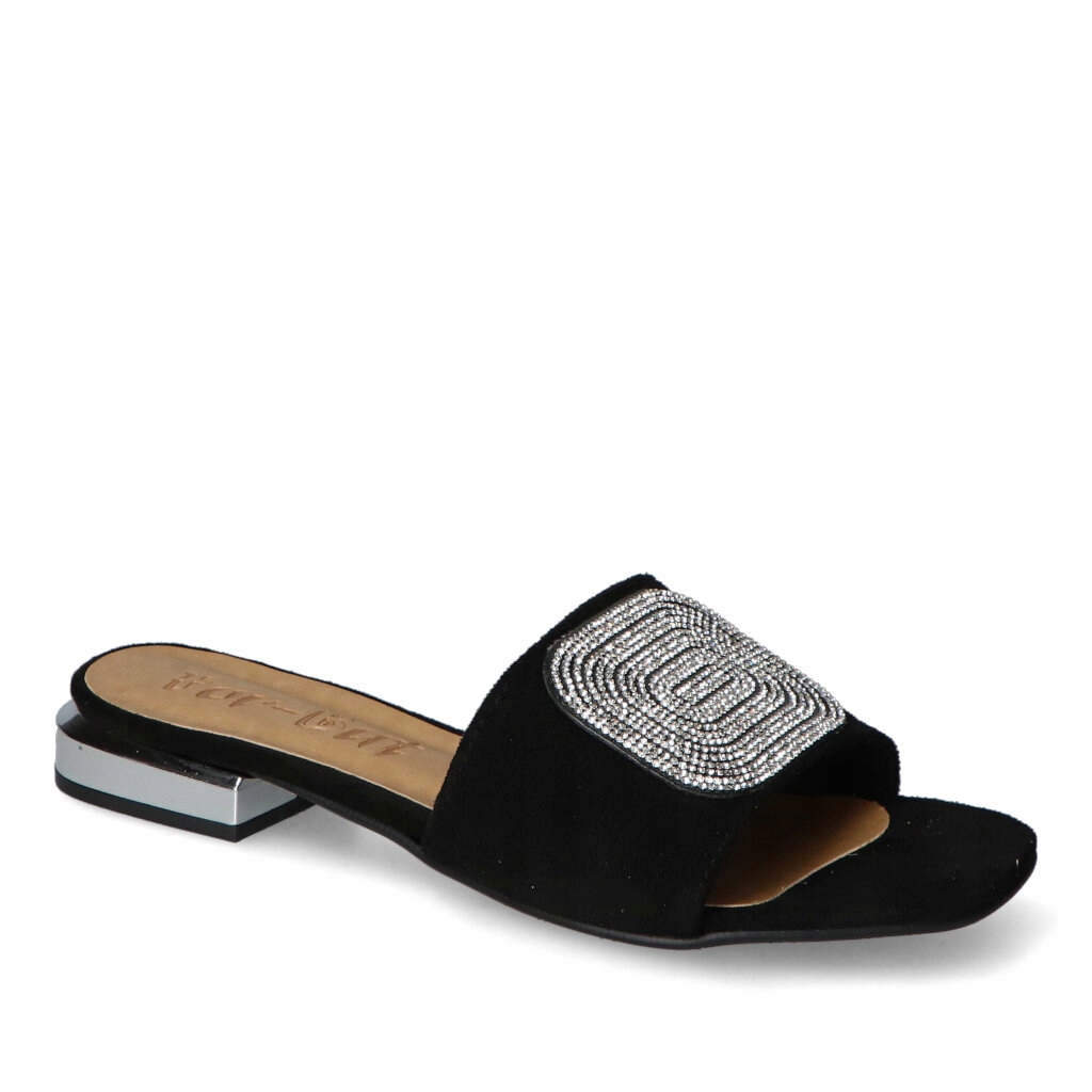 Nazouváky For-But 084 Černý semiš stříbro 40