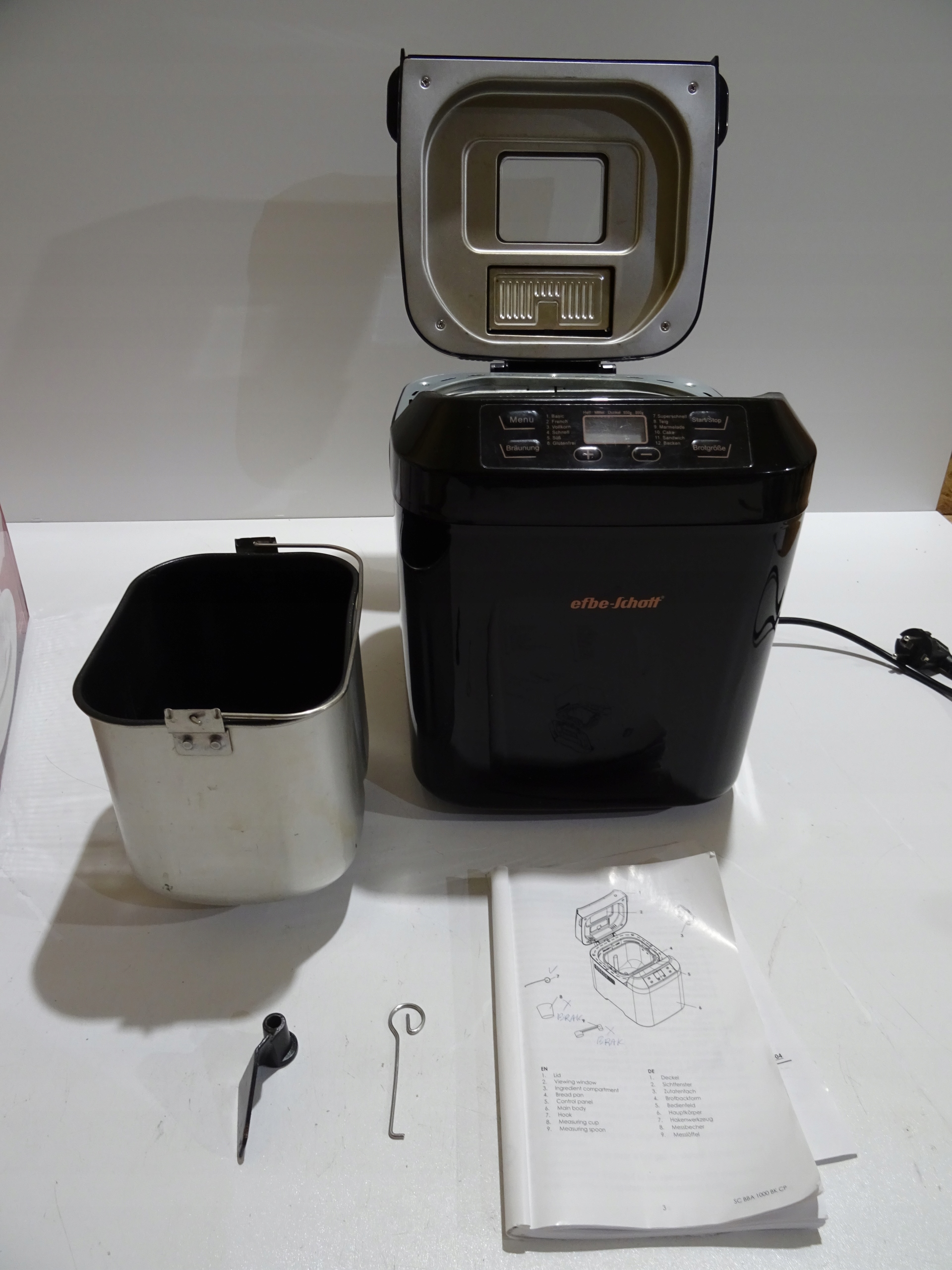 Automat do chleba efbe-Schott SC BBA 1000 BK CP Model 001