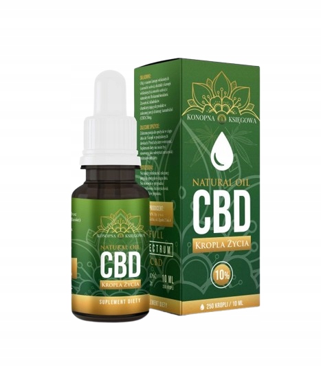 Olejek Konopny CBD 10% Kropla Życia od Konopna Księgowa Suplement Diety CBD