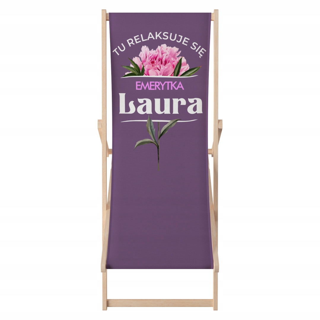 Dřevěné Lehátko jako dárek pro důchodce Lehátko Pivoňka. Zde odpočívá důchodkyně