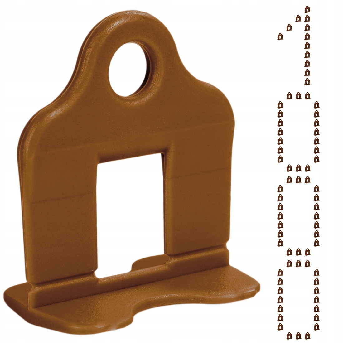 Systém Vyrovnávání Dlaždic Simplefix 1000 Klipsů 2 mm Barva Hnědá