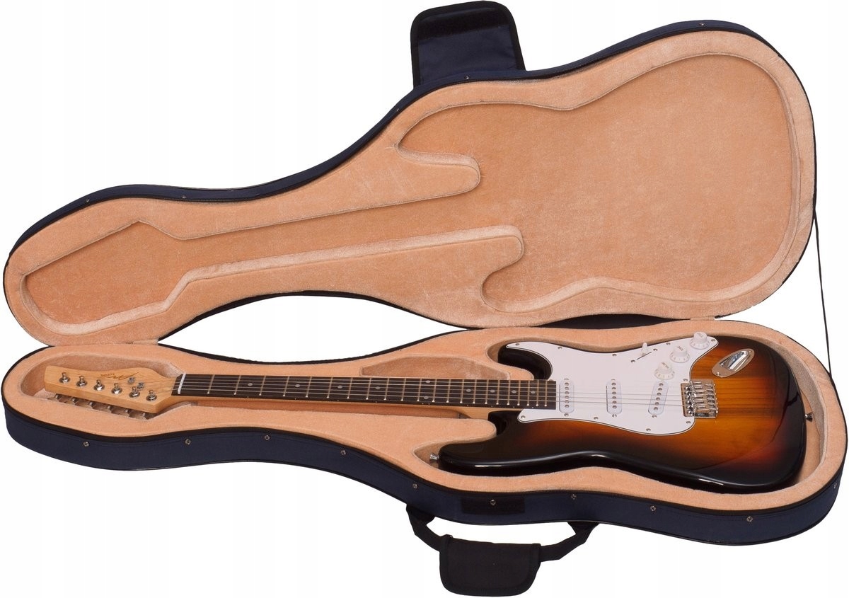 Pianka futerał na gitarę elektryczną Classic 4/4 M-case Granatowy, Beż-Beż Rodzaj twardy