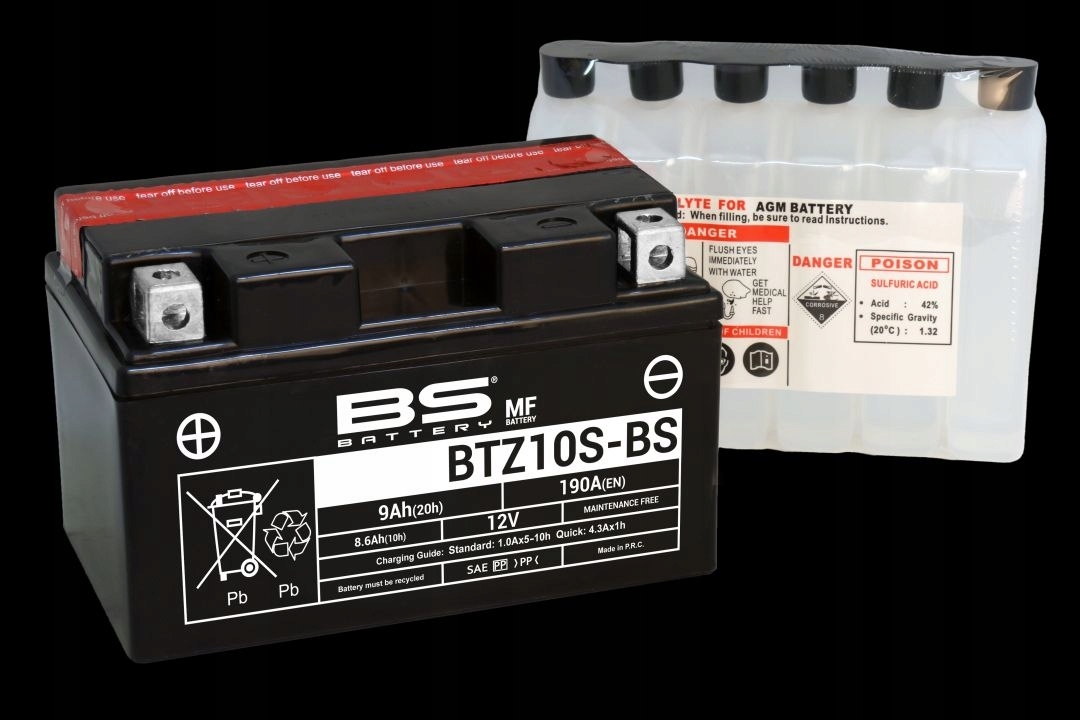 Batéria Bs BTZ10S- Bs (YTZ10S, YTZ10S- Bs 12V 8,6AH 150X86X95 Bezo Bs Lúh