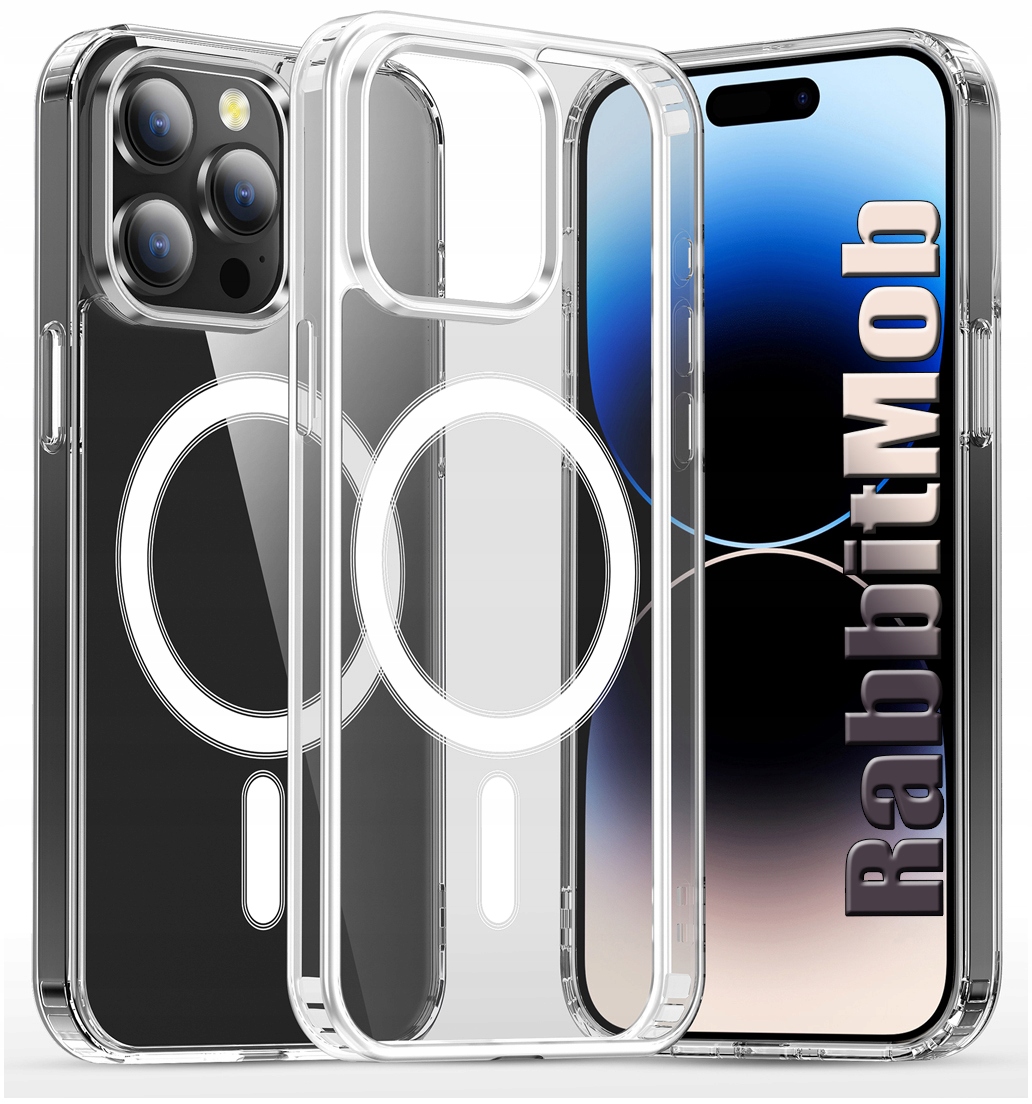 Etui do iPhone 14 Pro do MagSafe RabbitMob, Ultra Clear Case Wzmacniane