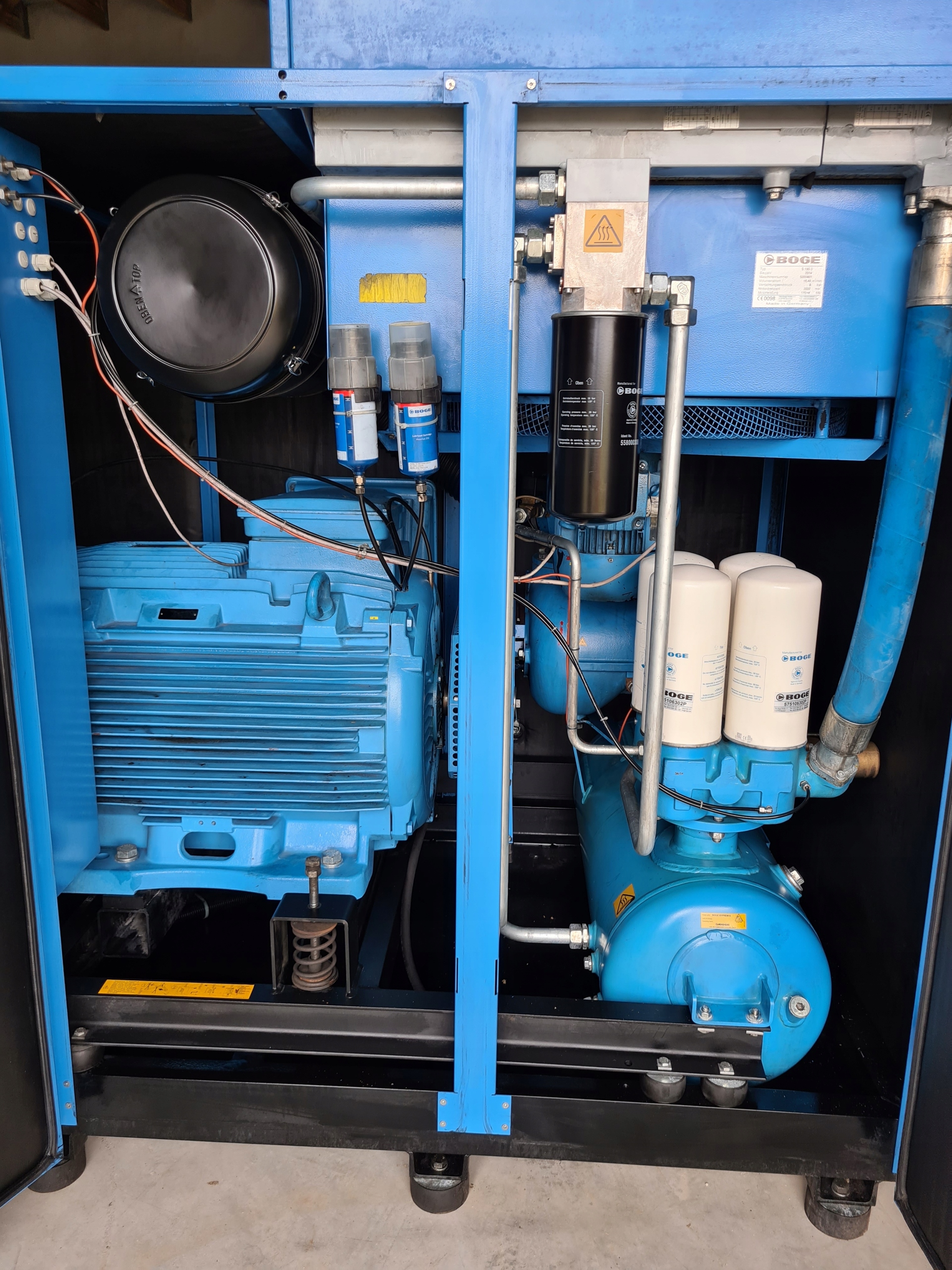 Kompresor śrubowy BOGE S 150-3 110 kW Moc (kW) 110 kW