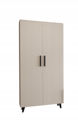 Dvojdverová skriňa s policou a tyčou Nord, škandinávsky štýl Kašmír 80 190