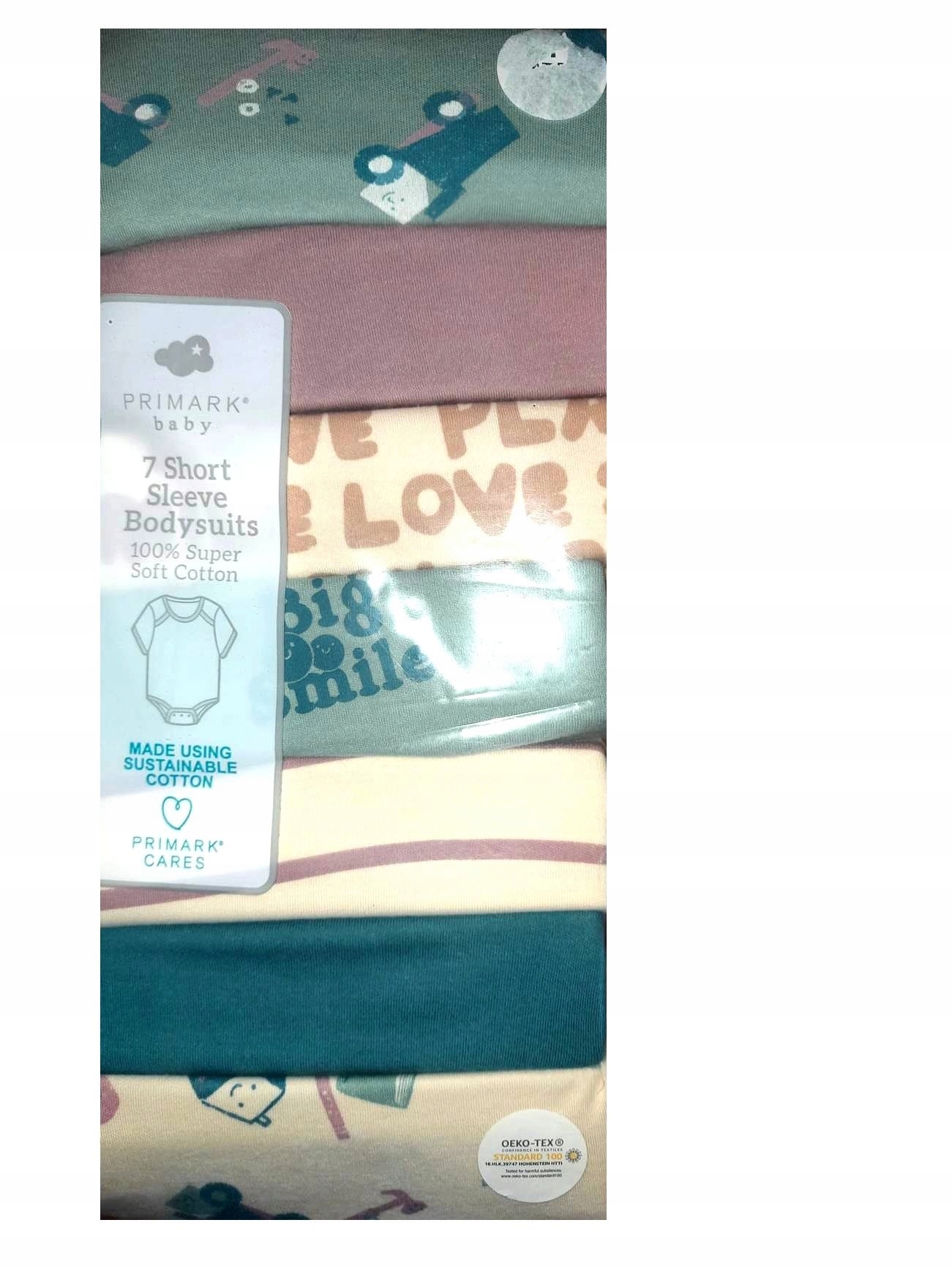

Body krótki rękaw Primark 68 7pak 3-6 mies
